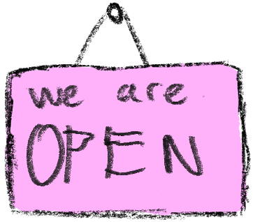 open sign